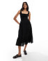 Фото #1 товара Cotton On maxi prairie dress in black