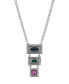 ფოტო #1 პროდუქტის Blue Green Purple Stones Adjustable Necklace