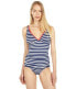 Tommy Bahama 273689 Women's Breton Stripe Tankini Top, Size Small - Blue