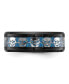 Stainless Steel Black IP-plated Skulls Fiber Inlay Band Ring