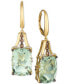 ფოტო #1 პროდუქტის Mint Julep Quartz (12-3/8 ct. t.w.) & Diamond (3/8 ct. t.w.) Drop Earrings in 14k Gold