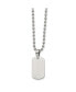 Фото #2 товара Chisel brushed Reversible Dog Tag Ball Chain Necklace