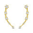 Фото #2 товара Longitudinal gold-plated earrings with zircons EA77Y