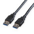 Фото #1 товара ROLINE USB 3.0 Cable - Type A M - A M 1.8 m - 1.8 m - USB A - USB A - USB 3.2 Gen 1 (3.1 Gen 1) - Male/Male - Black