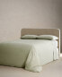 Cotton and linen flat sheet