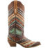 Фото #1 товара Сапоги Cowboy Corral Boots Southwest TooledInlay & Studs Snip Toe Женские Коричневые Casual