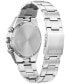 Eco-Drive Men's Chronograph Weekender Silver-Tone Titanium Bracelet Watch 43mm, Created for Macy's