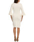 ფოტო #7 პროდუქტის Women's Crewneck Flared-Sleeve Sheath Dress