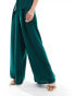 ASOS DESIGN wide leg co-ord trouser in dark green