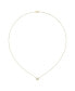 ფოტო #2 პროდუქტის Cushion Cut Opal Gemstone, Natural Diamond 14K Yellow Gold Birthstone Necklace