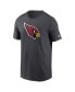 Men's Charcoal Arizona Cardinals Primary Logo T-shirt