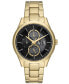 ფოტო #1 პროდუქტის Men's Dante Multifunction Gold-Tone Stainless Steel Watch 42mm