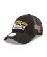 Фото #1 товара Women's Black Pittsburgh Steelers Team Trucker 9Forty Snapback Hat