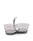 Фото #1 товара Dip, Nut, Sauce, Condiment Bowl Double Removable Glass Bowl with Solid Pewter Rustic Antler Handle
