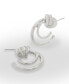 Фото #3 товара Rhodium Double Knot Hoop Earrings