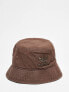 adidas Originals trefoil bucket hat in brown