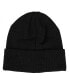 Men's Woven Embroidered Logo Patch Marled Acrylic Yarn Knitted Cuffed Beanie Hat for Men