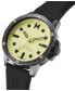 Men's Minimal Sport Automatic Black Silicone Strap Watch 45mm