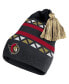 ფოტო #1 პროდუქტის Men's Black, Blue Ottawa Senators Reverse Retro 2.0 Pom Cuffed Knit Hat