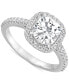 ფოტო #4 პროდუქტის Certified Lab Grown Diamond Halo Engagement Ring (2-1/2 ct. t.w.) in 14k Gold