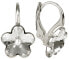 Фото #1 товара Girl´s Silver Flower Crystal Earrings