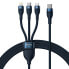 Фото #1 товара Flash Series II kabel USB-C USB Typ A Iphone Lightning microUSB 100W 1.5m niebieski