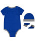 ფოტო #2 პროდუქტის Baby Boys or Baby Girls Futura Logo Bodysuit, Beanie, and Booties, 3 Piece Gift Box Set