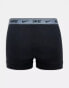 Nike Everyday Cotton Stretch trunks 3 pack in black contrast waistband