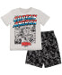 Big Boys Avengers Captain America Graphic T-Shirt & Shorts Captain America