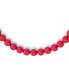 Plain Simple Smooth Classic Red Synthetic Calcite Round 10MM Bead Strand Necklace For Women Silver Plated Clasp 16 Inch