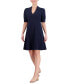 Фото #3 товара Petite V-Neck Short-Sleeve A-line Dress