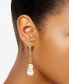 ფოტო #2 პროდუქტის Cultured Freshwater Baroque Pearl (13-15mm) Paperclip Link Drop Earrings
