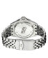 ფოტო #3 პროდუქტის Men's Wall Street Silver-Tone Ion Plating Swiss Automatic Bracelet Watch 43 mm