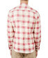 Фото #2 товара Men's Nash Moisture-Wicking Check Button-Down Mandarin Shirt