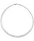 ფოტო #4 პროდუქტის Polished & Textured Reversible 17" Statement Necklace in Sterling Silver