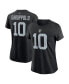 Фото #1 товара Women's Jimmy Garoppolo Black Las Vegas Raiders Player Name and Number T-shirt