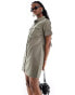 Фото #1 товара Noisy May denim dress in khaki