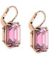 Octagon Crystal Drop Earrings