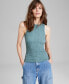 Фото #1 товара Women's Textured Sleeveless Tank Top, Created for Macy's