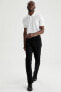 Diago Comfort Fit Yüksek Bel Boru Paça Siyah Jean Pantolon