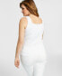 Women's Square Neck Rib Tank, Created for Macy's XS - фото #5