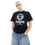 Aape By A Bathing Ape regular fit short sleeve t-shirt with front graphic in black