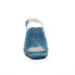 David Tate Smashing Womens Blue Nubuck Hook & Loop Wedges Heels Shoes 6