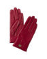 Bruno Magli Quilted Cuff Cashmere-Lined Leather Gloves Women's