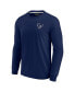 ფოტო #3 პროდუქტის Men's and Women's Navy Houston Texans Super Soft Long Sleeve T-shirt