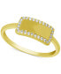 ფოტო #1 პროდუქტის Crystal Bar Ring in Gold-Plate