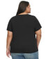 Фото #2 товара Plus Size Pin Logo Short-Sleeve T-Shirt, First@Macy’s