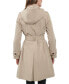 Фото #2 товара Women's 38" Double-Breasted Hooded Trench Coat
