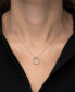ფოტო #4 პროდუქტის Diamond Circle 18" Pendant Necklace (1/4 ct. t.w.) in Platinum, 18" + 2" extender, Created for Macy's