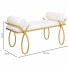 Bench Alexandra House Living Gold Foam Iron MDF Wood 49 x 53 x 112 cm